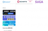 可视化常见UI依赖导航 element+ echarts+svga